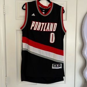 Men’s longline Portland trailblazers Damian Lillard adidas jersey